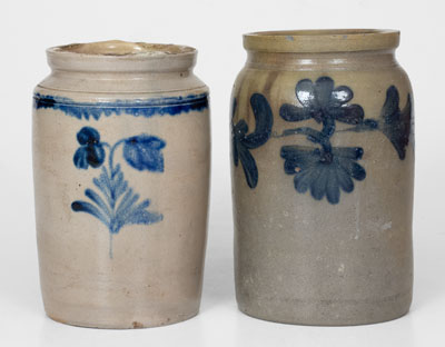 Lot of Two: Small-Sized Philadelphia Stoneware Jars, circa 1850