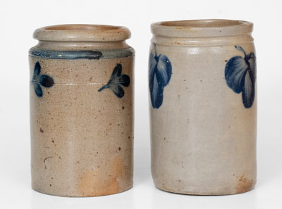 Lot of Two: Small-Sized Baltimore Stoneware Jars, circa 1880