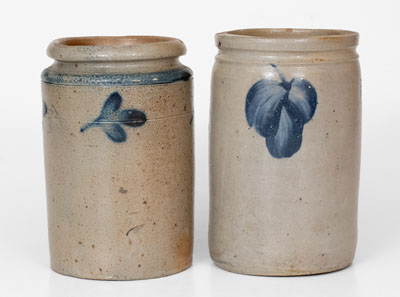 Lot of Two: Small-Sized Baltimore Stoneware Jars, circa 1880