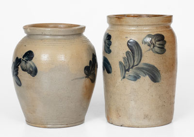 Lot of Two: Small-Sized Stoneware Jars attrib. Richard C. Remmey, Philadelphia, PA