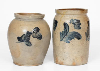 Lot of Two: Small-Sized Stoneware Jars attrib. Richard C. Remmey, Philadelphia, PA