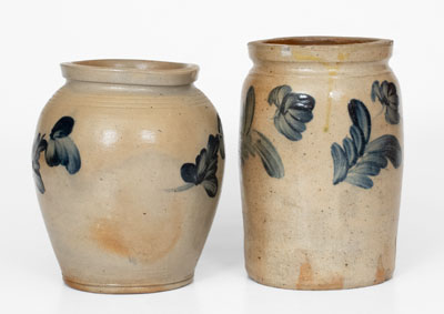 Lot of Two: Small-Sized Stoneware Jars attrib. Richard C. Remmey, Philadelphia, PA