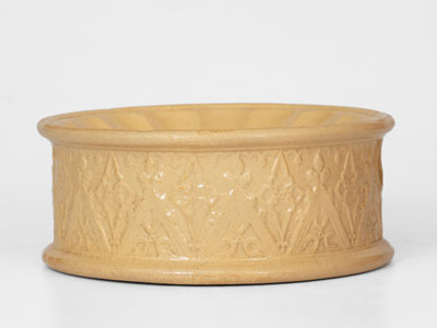 Rare AMERICAN POTTERY CO. / JERSEY CITY, N.J. Yellowware Spittoon, c1840