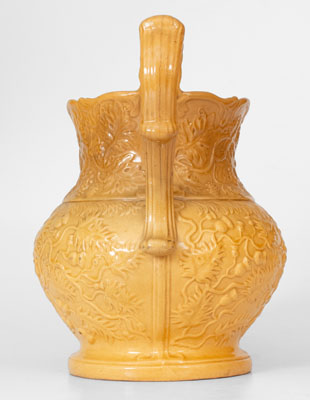 Rare SALT & MEAR / EAST LIVERPOOL, OHIO Elaborate Yellowware Pitcher
