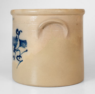 J. NORTON & CO. / BENNINGTON, VT Stoneware Crock w/ Double Bird Decoration