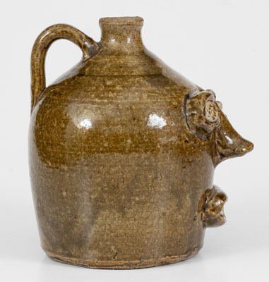 Extremely Rare Face Jug attributed to Cheever and Lanier Meaders, Cleveland, Georgia, circa 1967