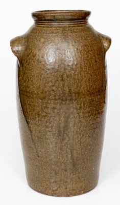 Very Rare Four-Gallon DS (Daniel Seagle, Lincoln County, NC) Stoneware Churn, c1830