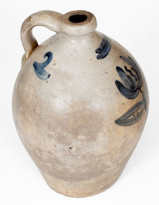 Rare A. DeHAVEN / MIDDLEBURY, OHIO Stoneware Jug w/ Floral Decoration