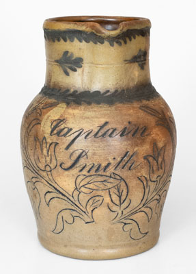 Rare Captain Smith Presentation Pitcher attrib. Richard C. Remmey, Philadelphia, PA, c1880