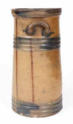 Unusual Banded Stoneware Churn with Loop Handles, early 19th century