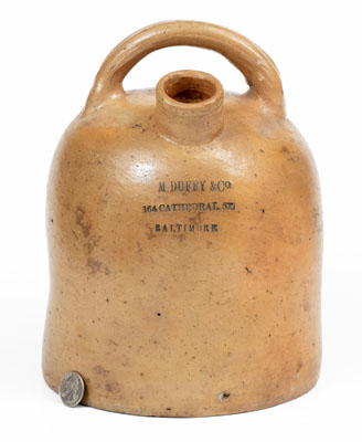 Scarce M. DUFFY / 164 CATHEDRAL ST. / BALTIMORE Stoneware Liquor Jug