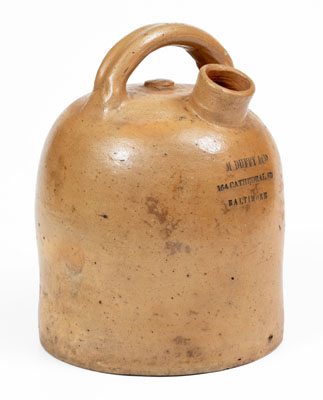 Scarce M. DUFFY / 164 CATHEDRAL ST. / BALTIMORE Stoneware Liquor Jug