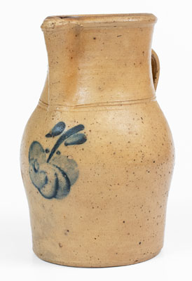 Attrib. Roseville, Ohio Stoneware Pitcher w/ Apple Decoration, c1875