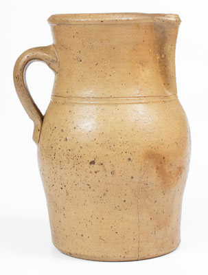 Attrib. Roseville, Ohio Stoneware Pitcher w/ Apple Decoration, c1875