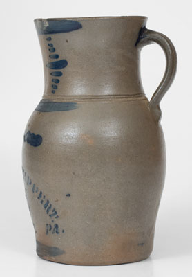 WILLIAMS & REPPERT / GREENSBORO, PA Stoneware Pitcher w/ Elaborate Decoration