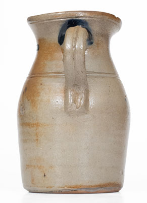 Scarce Half-Gallon Stoneware Pitcher w/ Stenciled and Freehand Decoration, attrib. A. P. Donaghho