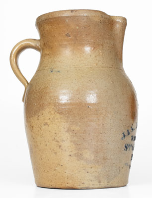 JAS. BENJAMIN / WHOLESALE STONEWARE DEPOT / CINCINNATI, O. Stoneware Pitcher