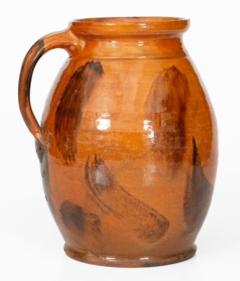 Glazed Redware Stew Pot attrib. William Pecker, Merrimacport, MA, late 18th / early 19th century