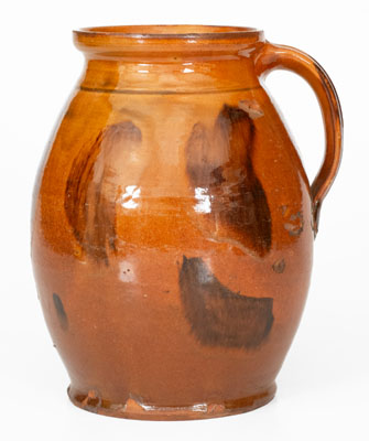 Glazed Redware Stew Pot attrib. William Pecker, Merrimacport, MA, late 18th / early 19th century