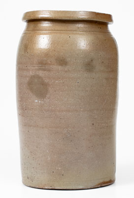 Rare Morgantown, WV Stoneware Jar with Cobalt Crane Decoration, attrib. David Greenland Thompson