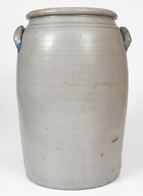 Outstanding 10 Gal. STAR POTTERY Stoneware Jar w/ Stenciled Eagle and Profuse Floral Decoration, Greensboro, PA