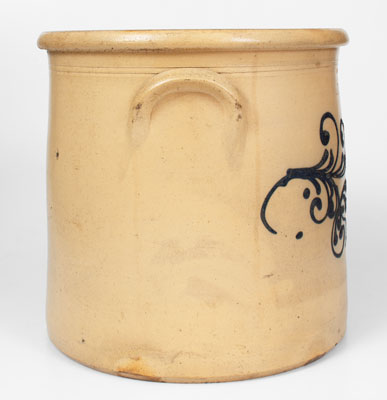 O.L. & A.K. BALLARD 6 Gal. Stoneware Crock w/ Elaborate Slip-Trailed Decoration