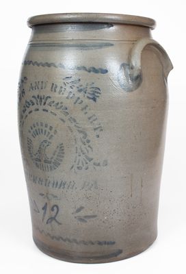 Fine Williams and Reppert 12-Gallon Stoneware Jar