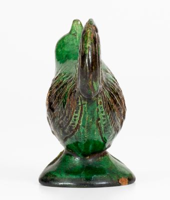 Rare and Fine Moravian Redware Chicken Caster, Salem, NC, early 19th century