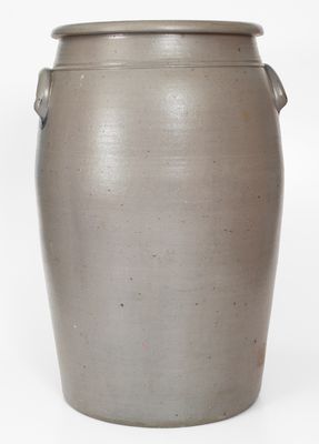 Outstanding 20 Gal. Western PA Stoneware Jar w/ Elaborate Floral Decoration