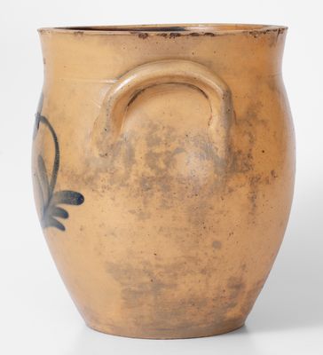 Very Rare C. W. THOMPSON / PO'KEEPSIE Stoneware Jar w/ Floral Decoration