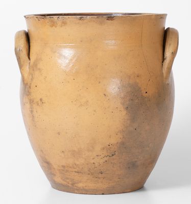 Very Rare C. W. THOMPSON / PO'KEEPSIE Stoneware Jar w/ Floral Decoration