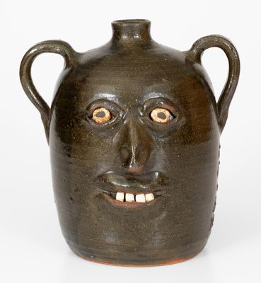 Rare Reggie Meaders Double Face Jug Inscribed