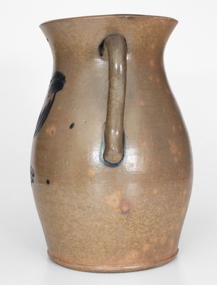 Exceedingly Rare "D Ack / Mooresburg PA" Stoneware Porch Vase w/ Cobalt Floral Decoration