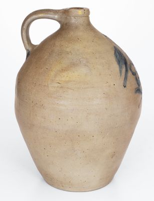 Fine Two-Gallon Northeastern Incised Bird Jug, probably Troy, New York