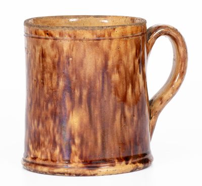 Glazed JOHN BELL (Waynesboro, PA) Redware Mug, circa 1840-80
