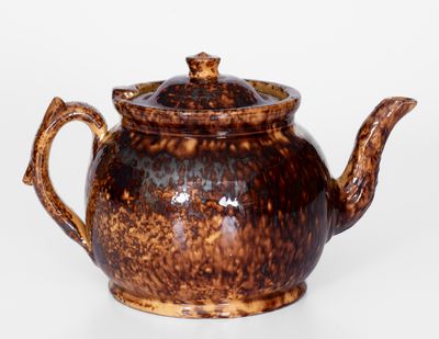 JOHN BELL / WAYNESBORO Glazed Redware Teapot