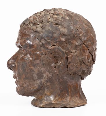 Unusual Stoneware Head Sculpture