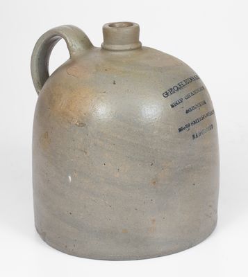 Stoneware Jug w/ Smith's Wharf / Baltimore Ship Chandler's Advertising, c1875