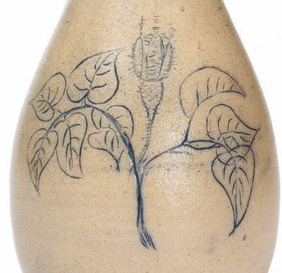Very Rare Stoneware Bottle w/ Incised Mouse Decoration, probably White's Utica, 1878