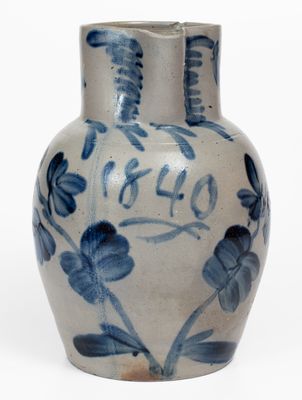 Rare and Fine 1 1/2 Gal. Baltimore, MD Stoneware Pitcher Inscribed