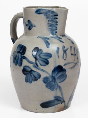 Rare and Fine 1 1/2 Gal. Baltimore, MD Stoneware Pitcher Inscribed