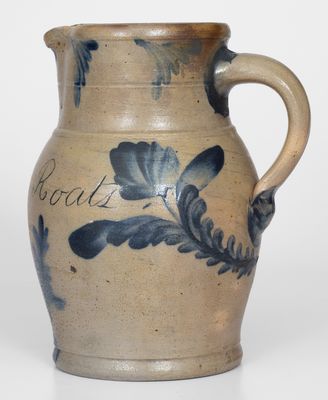 Rare attrib. Richard Remmey Stoneware Presentation Pitcher Inscribed 