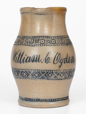 Rare attrib. Richard Remmey, Philadelphia, Stoneware Presentation Pitcher for