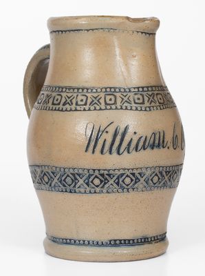 Rare attrib. Richard Remmey, Philadelphia, Stoneware Presentation Pitcher for