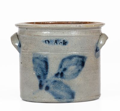 Rare and Fine D. ACK, Mooresburg, PA Miniature Stoneware Crock
