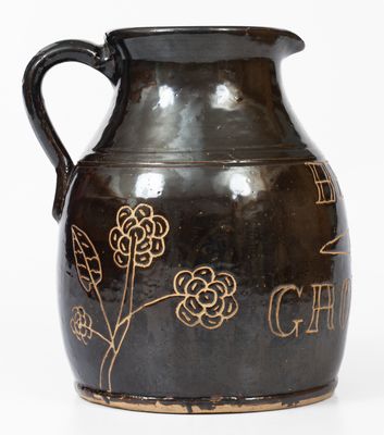 Rare Albany-Glazed Ohio "Beer Growler" Inscribed "Henry Lahr"