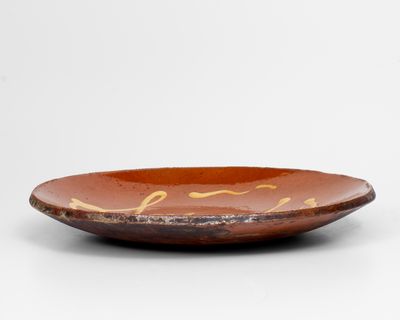 Slip-Decorated Redware "Sarah's Dish," Smith Pottery, Norwalk, CT