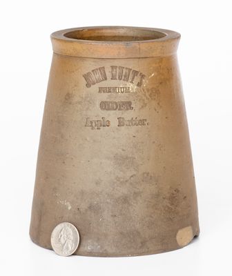 JOHN HUNT'S / PREMIUM / CIDER / Apple Butter Stoneware Jar