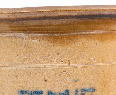 2 Gal. Marked and Stenciled Pfaltzgraff Stoneware Crock,