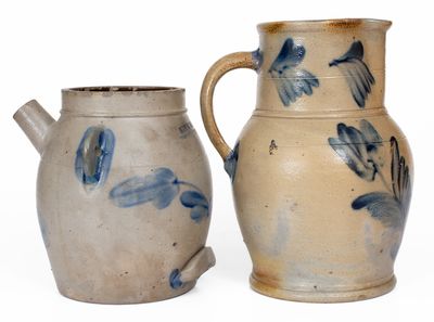 Lot of Two: SIPE / WILLIAMSPORT, PA Stoneware Batter Pail and Remmey / Philadelphia Pitcher